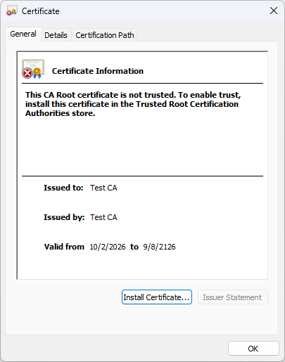 Certificate Information