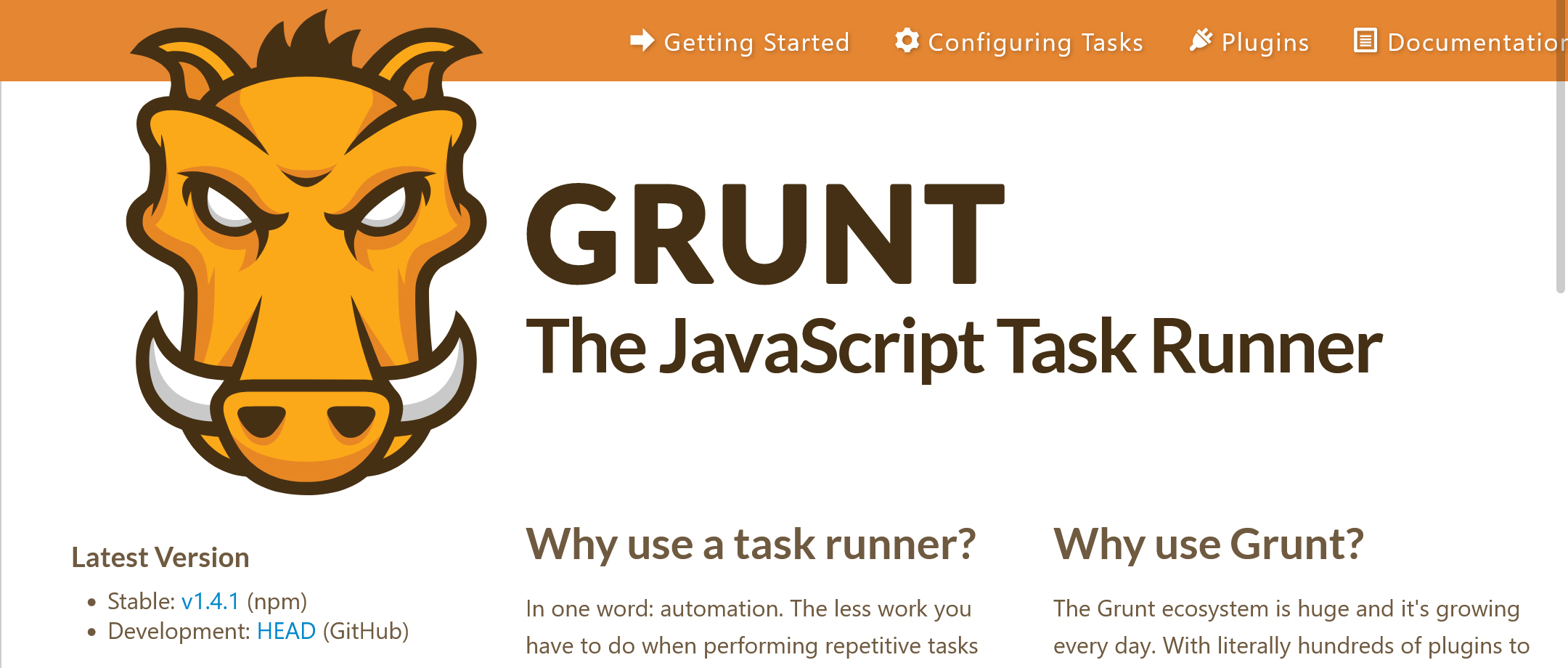 Grunt the JavaScript task runner